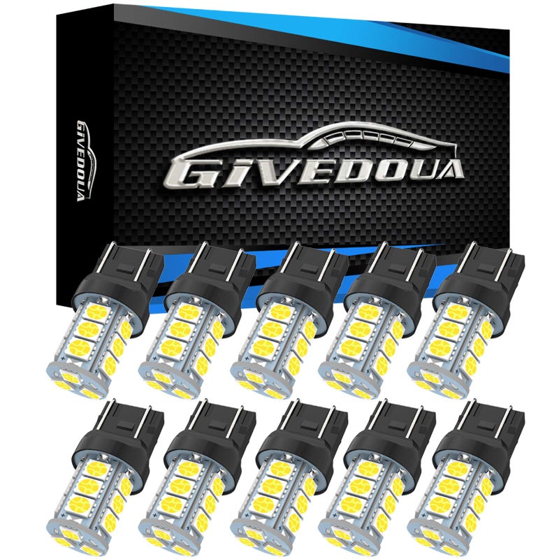 GIVEDOUA 7443 LED Brake Bulbs 7440 Brake Lights T20 992 7441 7444 7443 LED Bulbs Super Bright 18SMD 5050 Chips Used for Brake Lights, Backup Reverse Lights, Tail Lights, Pack of 10pcs - Image 1